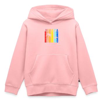 Jamaïque Caraïbes Vacances sur les îles - Sweat Premium à capuche enfant bio - rose - Devant - AI Model Kid Female (0cm)