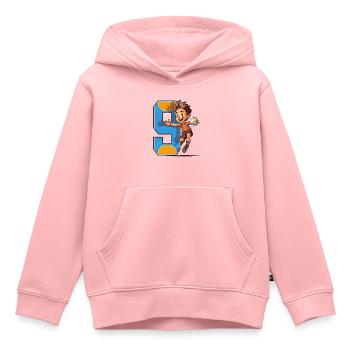 Handball Birthday - 9 years old boy - 9. - Kids Premium Organic Hoodie - rose - Front - AI Model Kid Female (0cm)