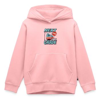 Nearest stop: First Class - Kids - Kids Premium Organic Hoodie - rose - Front - AI Model Kid Female (0cm)
