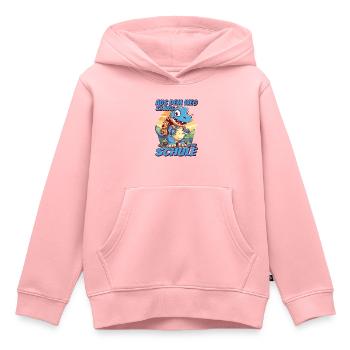 Aus dem Weg Ich muss in die Schule - Dinosaurier - Kinder Premium Organic Hoodie - Rosa - Vorne - AI Model Kid Female (0cm)