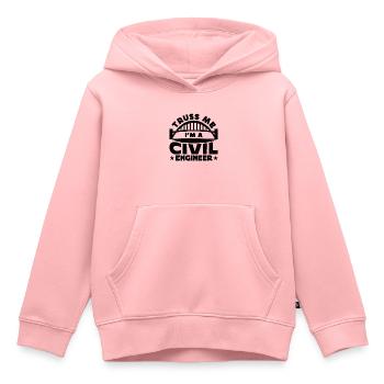 Truss Me Je suis un génie civil Ingénieurs civils - Sweat Premium à capuche enfant bio - rose - Devant - AI Model Kid Female (0cm)