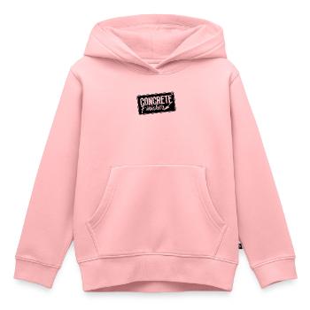 Finisseur de béton Mason Finisseurs de béton - Sweat Premium à capuche enfant bio - rose - Devant - AI Model Kid Female (0cm)