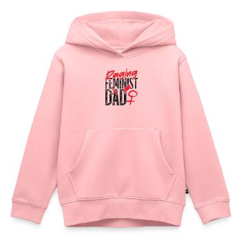 Feminist Dad Raging Feminist Dad - Kinder Premium Organic Hoodie - Rosa - Vorne - AI Model Kid Female (0cm)
