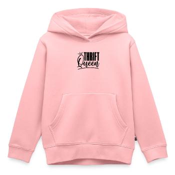 Thrift Queen Thrift Shopping Second Hand Thrifter - Kinder Premium Organic Hoodie - Rosa - Vorne - AI Model Kid Female (0cm)