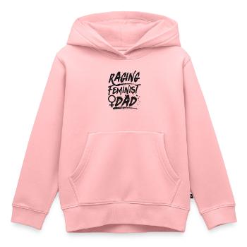 Feminist Raging Feminist Dad - Kinder Premium Organic Hoodie - Rosa - Vorne - AI Model Kid Female (0cm)