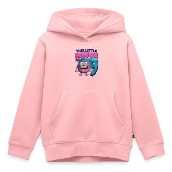 This little monster is 9 - nine years old - 9. - Kids Premium Organic Hoodie - rose - Front - AI Model Kid Female (0cm)