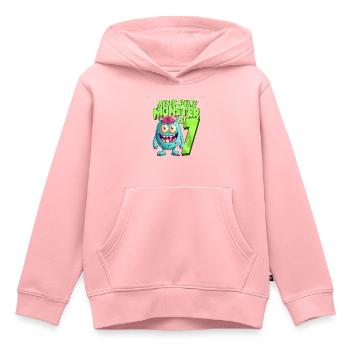 Dieses kleine Monster ist 7 - sieben Jahre - 7. - Kinder Premium Organic Hoodie - Rosa - Vorne - AI Model Kid Female (0cm)