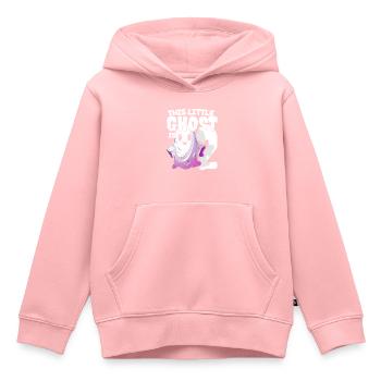 Ce petit ravageur est 2 - deux ans - 2. - Sweat Premium à capuche enfant bio - rose - Devant - AI Model Kid Female (0cm)