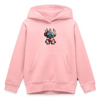 Roboter / Maschine / KI / Technology / Mechanik - Kinder Premium Organic Hoodie - Rosa - Vorne - AI Model Kid Female (0cm)