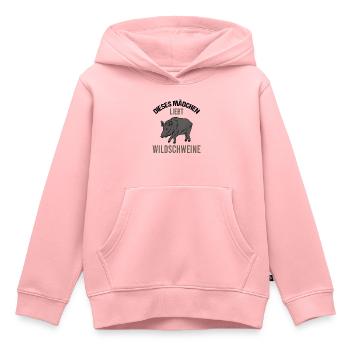Mädchen Wildschweinliebe Charmantes Geschenk - Kinder Premium Organic Hoodie - Rosa - Vorne - AI Model Kid Female (0cm)