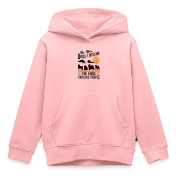 Dog Rescue Street Dog - Kids Premium Organic Hoodie - rose - Front - AI Model Kid Female (0cm)