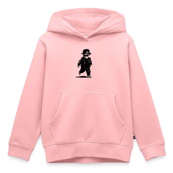 Le bébé gangster - Sweat Premium à capuche enfant bio - rose - Devant - AI Model Kid Female (0cm)
