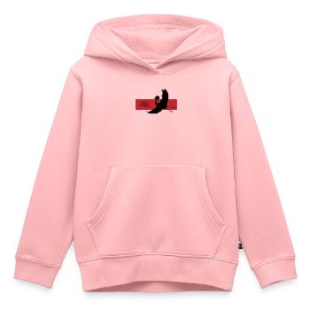 Kranich & Lotus Harmonie Symbolik - Kinder Premium Organic Hoodie - Rosa - Vorne - AI Model Kid Female (0cm)