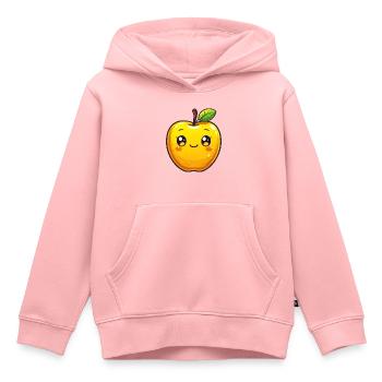 Sujet Apple pour enfants - Sweat Premium à capuche enfant bio - rose - Devant - AI Model Kid Female (0cm)