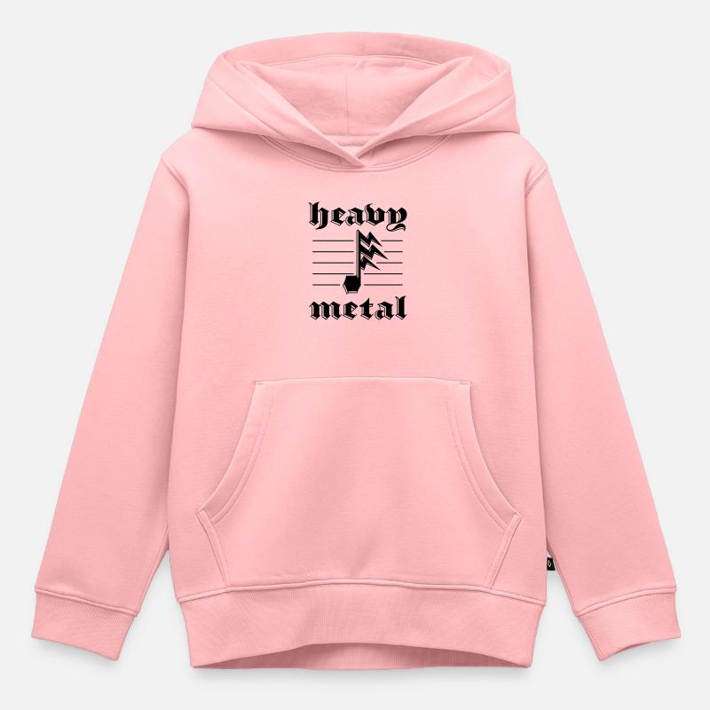 Heavy Metal autocollant Blitznote - Sweat Premium à capuche enfant bio - rose