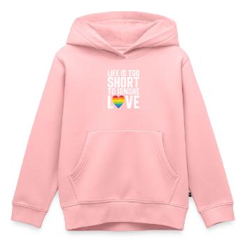 Cadeaux Lesbiens - Sweat Premium à capuche enfant bio - rose - Devant - AI Model Kid Female (0cm)