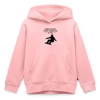Fast Boarder - Gift - Kids Premium Organic Hoodie - rose - Front - AI Model Kid Female (0cm)