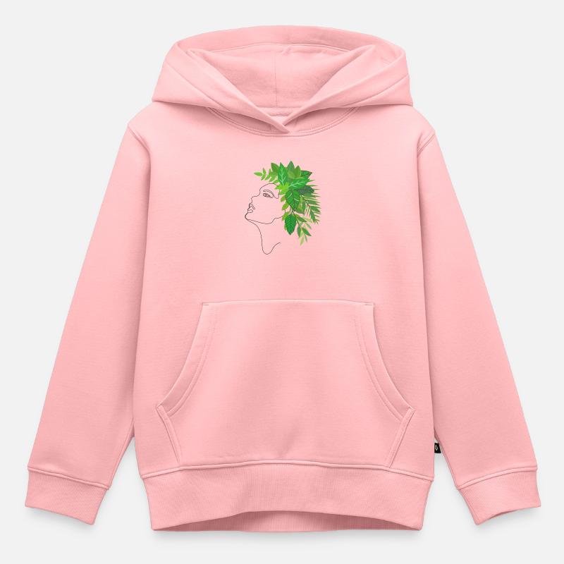 Terre Mère - Sweat Premium à capuche enfant bio - rose