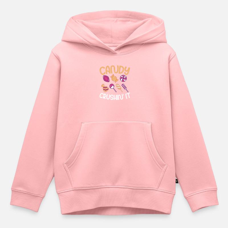 Cadeau de bonbons - Sweat Premium à capuche enfant bio - rose