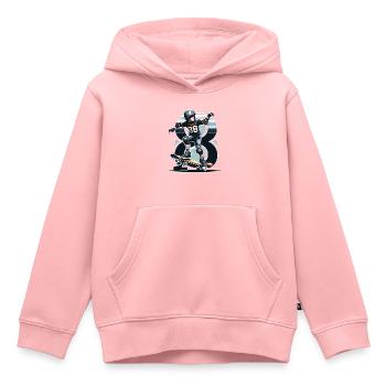 Skateboard Skater Design pour les garçons de 8 ans - Sweat Premium à capuche enfant bio - rose - Devant - AI Model Kid Female (0cm)