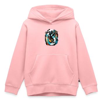 Skateboard Skater Design pour les garçons de 8 ans - Sweat Premium à capuche enfant bio - rose - Devant - AI Model Kid Female (0cm)