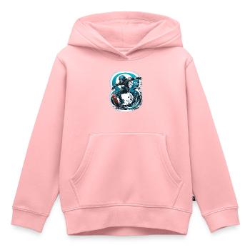 Skateboard Skater Design pour les garçons de 8 ans - Sweat Premium à capuche enfant bio - rose - Devant - AI Model Kid Female (0cm)