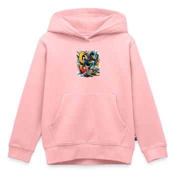 Skateboard Skater Design Für 9 Jahre Jungen - Kinder Premium Organic Hoodie - Rosa - Vorne - AI Model Kid Female (0cm)