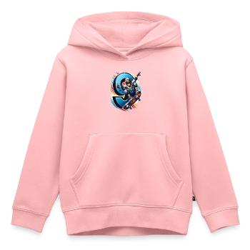 Skateboard Skater Design Für 9 Jahre Jungen - Kinder Premium Organic Hoodie - Rosa - Vorne - AI Model Kid Female (0cm)