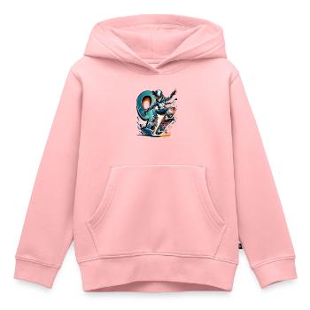 Skateboard Skater Design Für 9 Jahre Jungen - Kinder Premium Organic Hoodie - Rosa - Vorne - AI Model Kid Female (0cm)