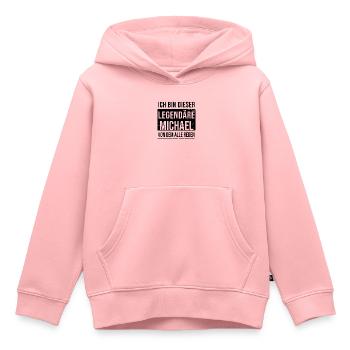 Je suis cette légende pour Michael - Sweat Premium à capuche enfant bio - rose - Devant - AI Model Kid Female (0cm)