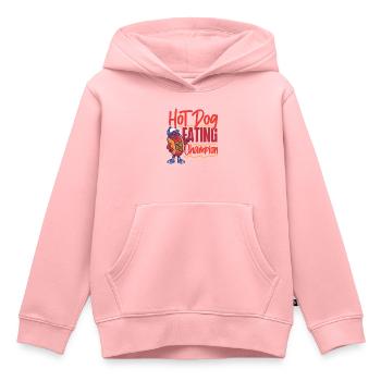 Hot-dog Adulte Manger des hot-dogs - Sweat Premium à capuche enfant bio - rose - Devant - AI Model Kid Female (0cm)