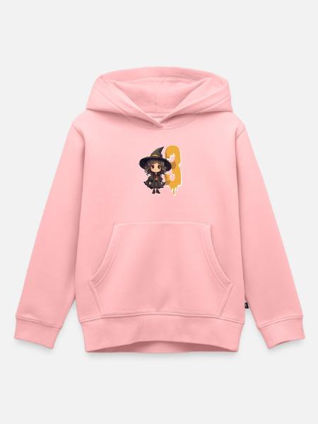 Witch Birthday Costume – Three Years - Kids Premium Organic Hoodie - rose
