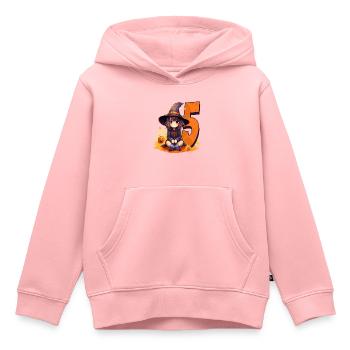 Witch Birthday Costume – Five Years - Kids Premium Organic Hoodie - rose - Front - AI Model Kid Female (0cm)