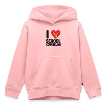 School Counselor Heart I (Heart) - Kinder Premium Organic Hoodie - Rosa - Vorne - AI Model Kid Female (0cm)
