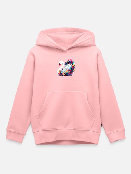Schwan - Kinder Premium Organic Hoodie - Rosa