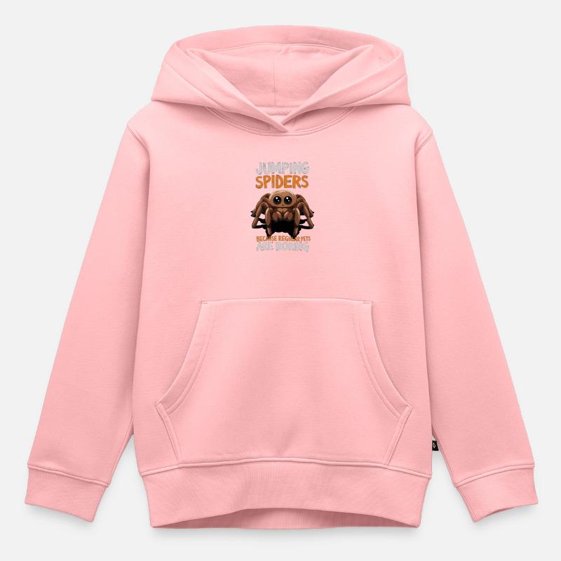 jumping spiders because regular pets are boring - Kinder Premium Organic Hoodie - Rosa