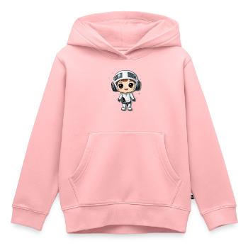VR Lernwelt - Kinder Premium Organic Hoodie - Rosa - Vorne - AI Model Kid Female (0cm)
