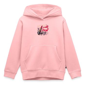 Lippenstift bezahlt meine Rechnungen - Kinder Premium Organic Hoodie - Rosa - Vorne - AI Model Kid Female (0cm)