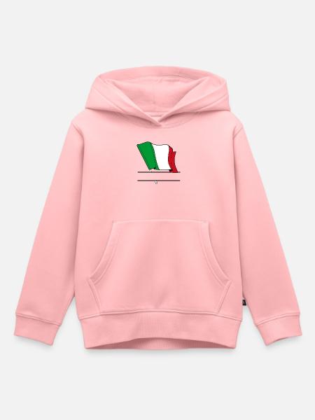 Italienische Flagge – Namensraum - Kinder Premium Organic Hoodie - Rosa