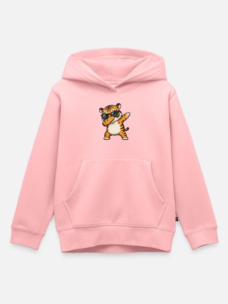 Dabbing Tiger - Kinder Premium Organic Hoodie - Rosa