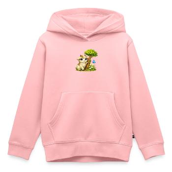 Kuschelige Ziege mit Schmetterling - Kinder Premium Organic Hoodie - Rosa - Vorne - AI Model Kid Female (0cm)