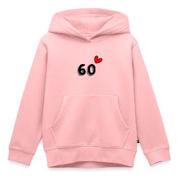 60 JAHRE. 60-jähriges JUBILÄUM. JUBILÄUM 60 JAHRE. 60 - Kinder Premium Organic Hoodie - Rosa - Vorne - AI Model Kid Female (0cm)