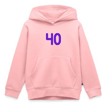40 JAHRE. 40-jähriges Jubiläum. GEBURTSTAG 40 JAHRE. 40 - Kinder Premium Organic Hoodie - Rosa - Vorne - AI Model Kid Female (0cm)