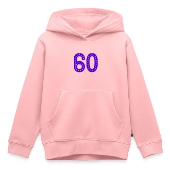 60 JAHRE. 60-JÄHRIGES JUBILÄUM. GEBURTSTAG 60 JAHRE. JAHR - Kinder Premium Organic Hoodie - Rosa - Vorne - AI Model Kid Female (0cm)