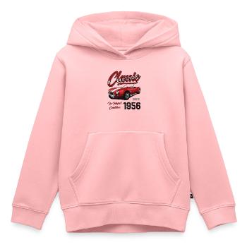 Je ne suis pas vieux Je suis une voiture classique vintage née en 1956 - Sweat Premium à capuche enfant bio - rose - Devant - AI Model Kid Female (0cm)