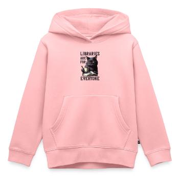 Bibliotheken Sind Für Alle Da Bibliothekar - Kinder Premium Organic Hoodie - Rosa - Vorne - AI Model Kid Female (0cm)