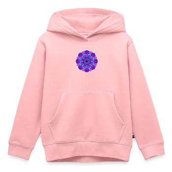 Flower-Mandala - Kinder Premium Organic Hoodie - Rosa - Vorne - AI Model Kid Female (0cm)
