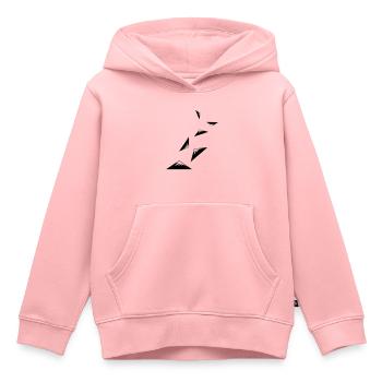 Symbole des montagnes - Sweat Premium à capuche enfant bio - rose - Devant - AI Model Kid Female (0cm)