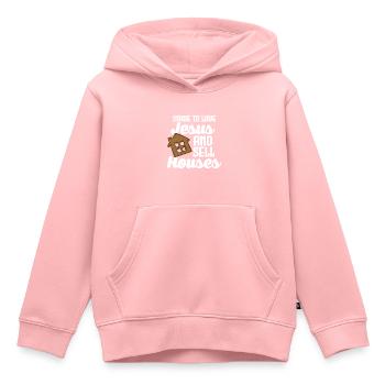 Gemacht, um Jesus zu lieben und Häuser zu verkaufe - Kinder Premium Organic Hoodie - Rosa - Vorne - AI Model Kid Female (0cm)