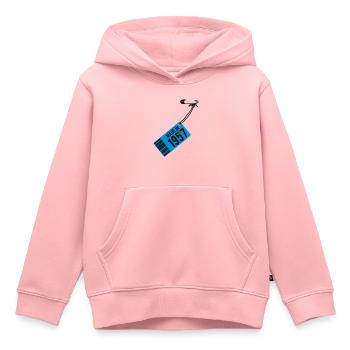 T-shirt anniversaire 1957 - Sweat Premium à capuche enfant bio - rose - Devant - AI Model Kid Female (0cm)